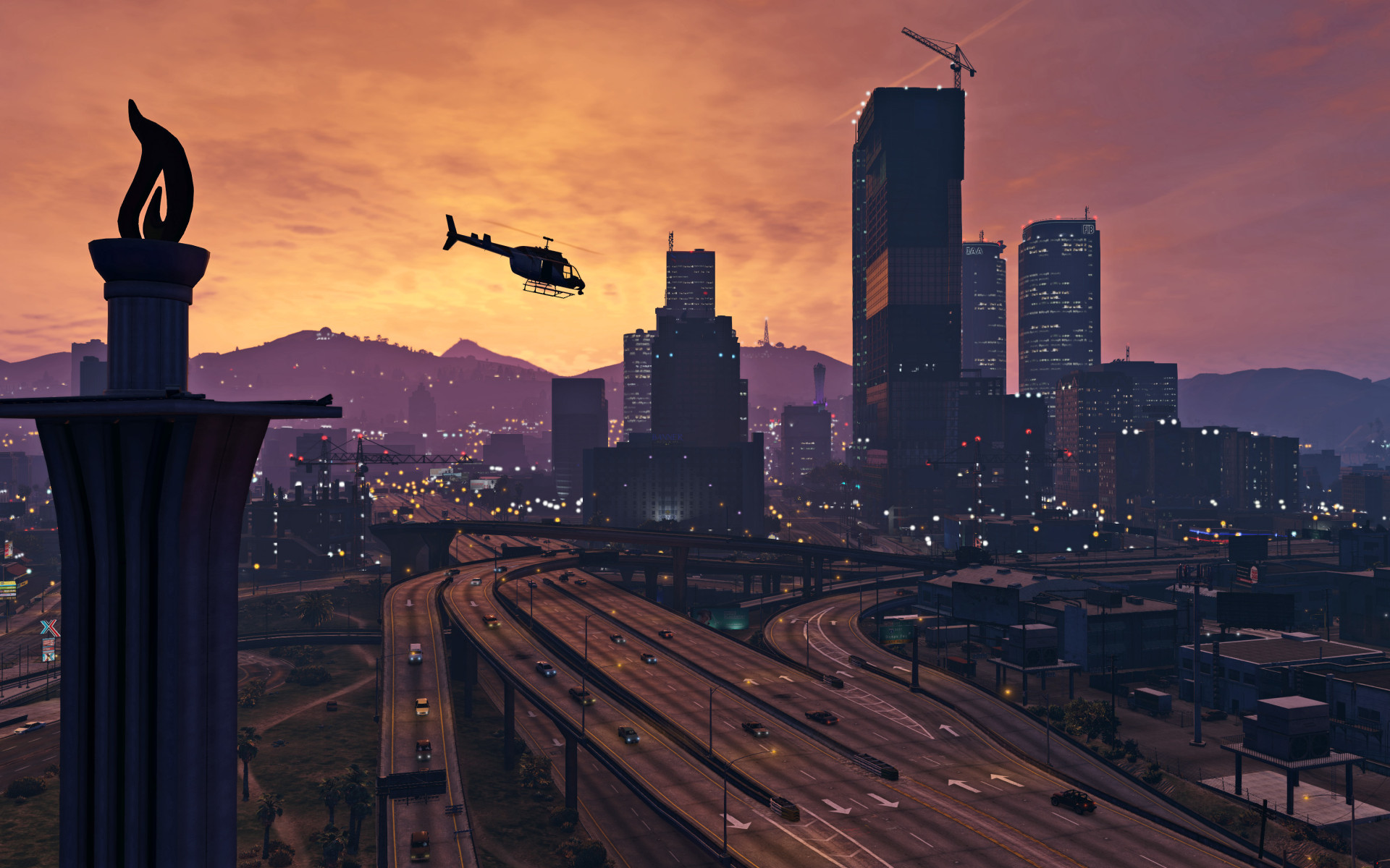 GTA V Downtown Dusk